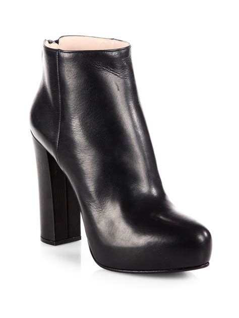 Prada platform ankle boots